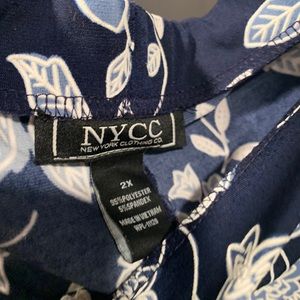 Blue floral skirt with slit in the front!